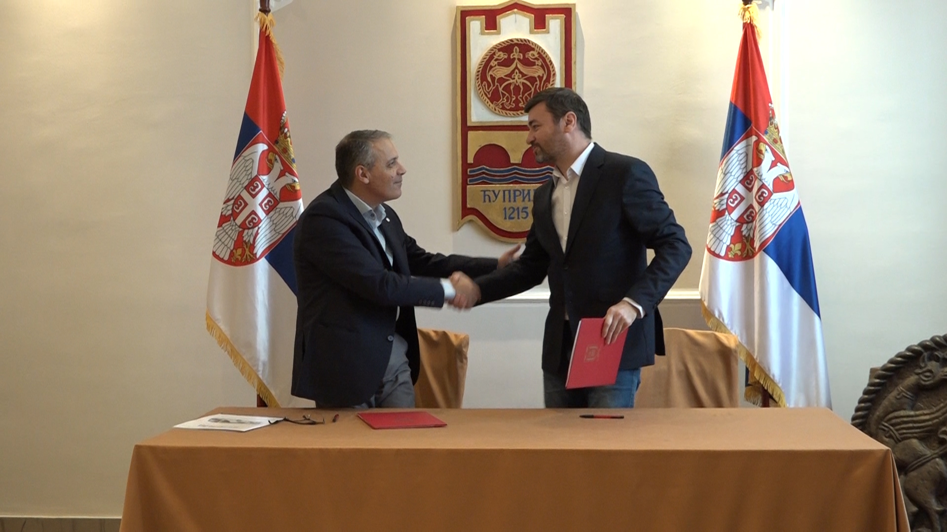 Potpisivanje ugovora o koncesiji između Opštine Ćuprija i Privrednog društva Eurolin iz Paraćina