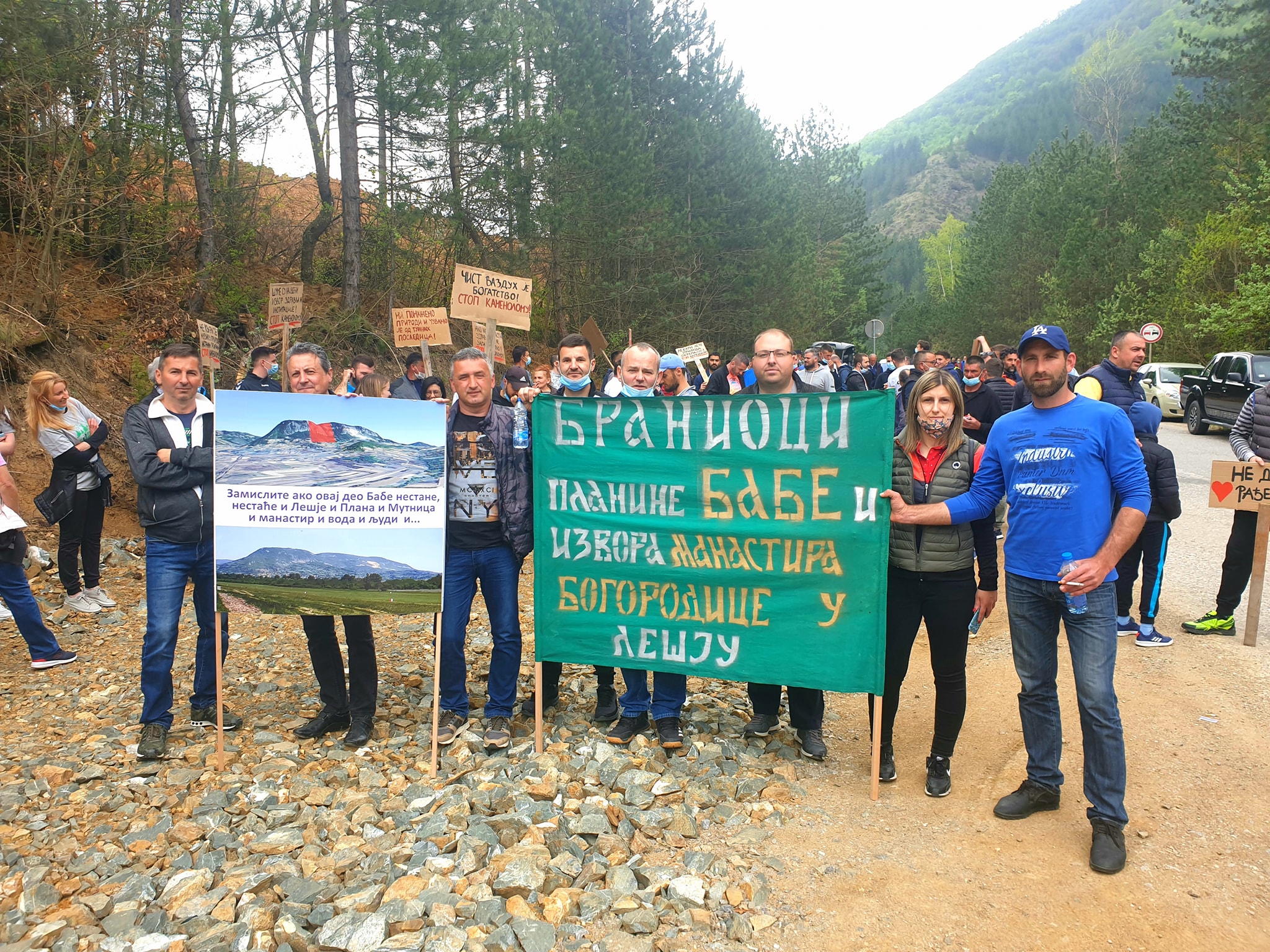 Održan još jedan protest aktivista Udruženja „Odbranimo planinu Babu“, meštana Lešja, Plane i okolnih sela