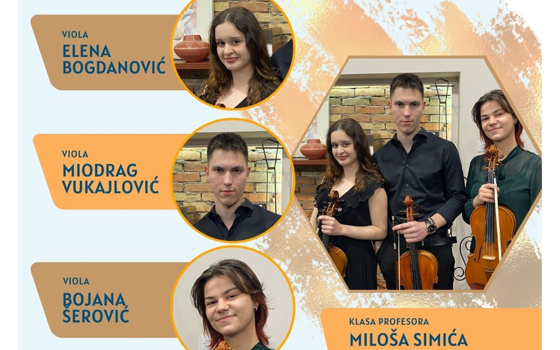 Polovinom decembra koncert violista ćuprijske Škole za muzičke talante u OMŠ “Milenko Živković”