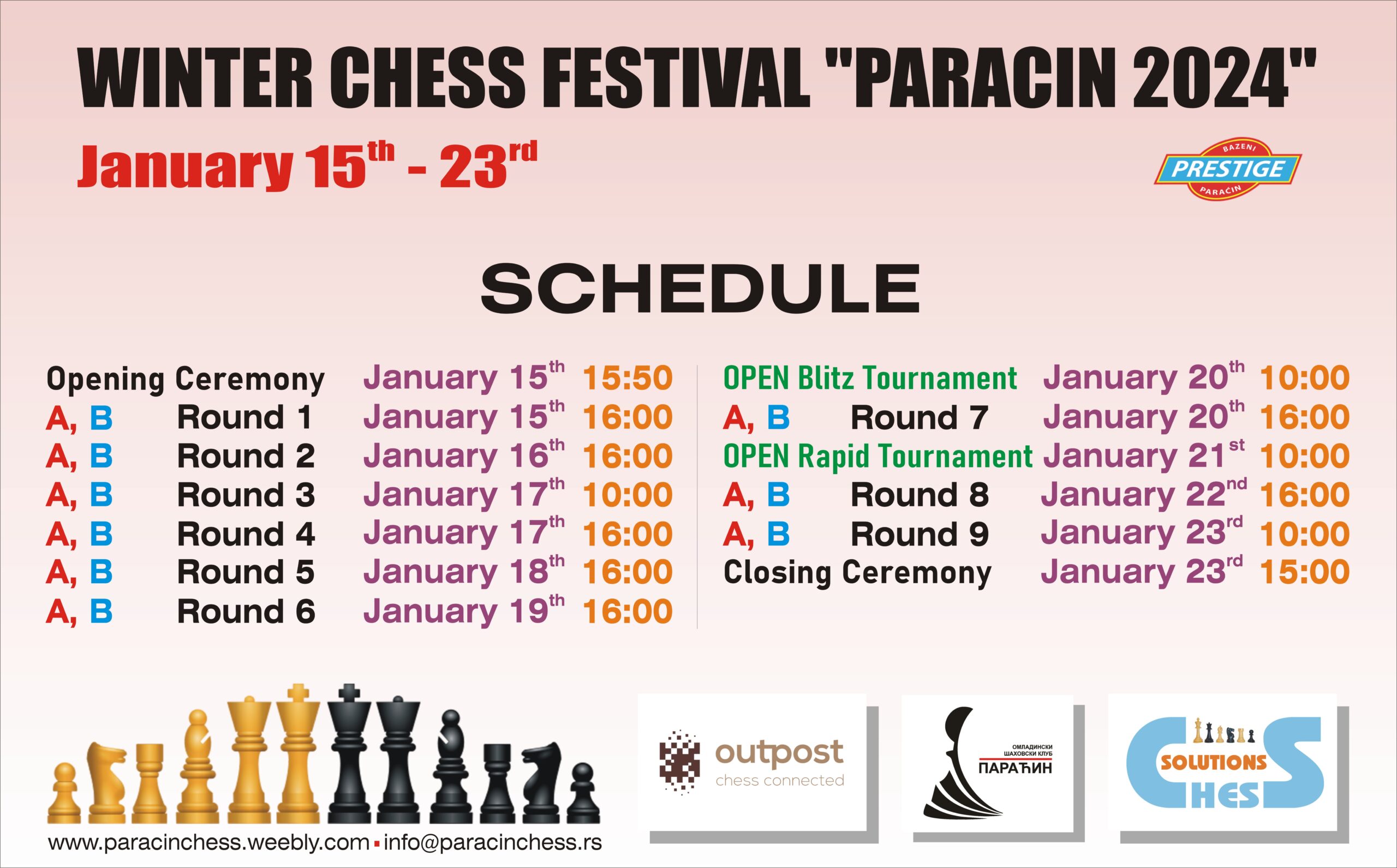 U  ponedeljak počinje Zimski šahovski festival