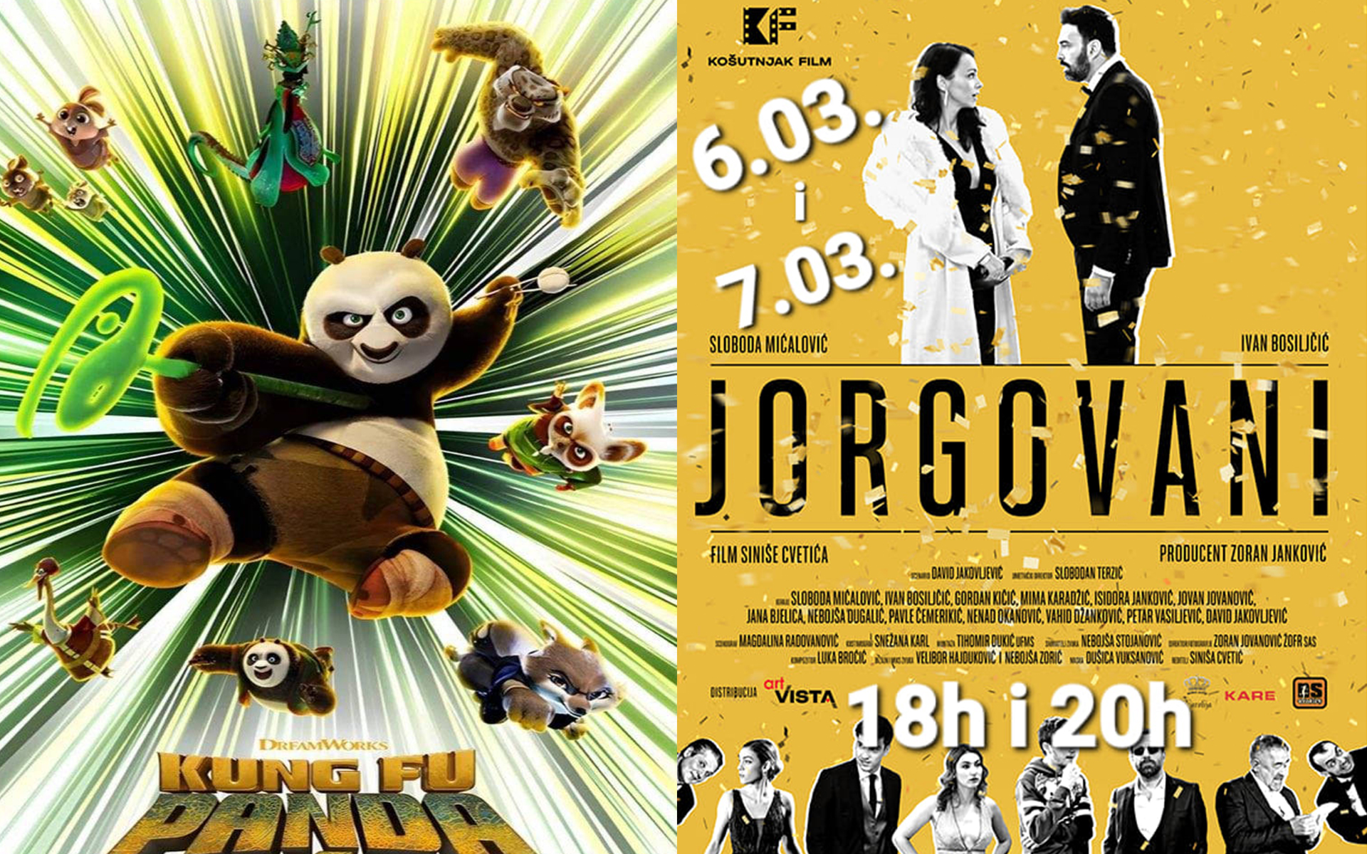 Projekcije filmova Jorgovani i Kung fu panda naredne nedelje u sali pozorišta