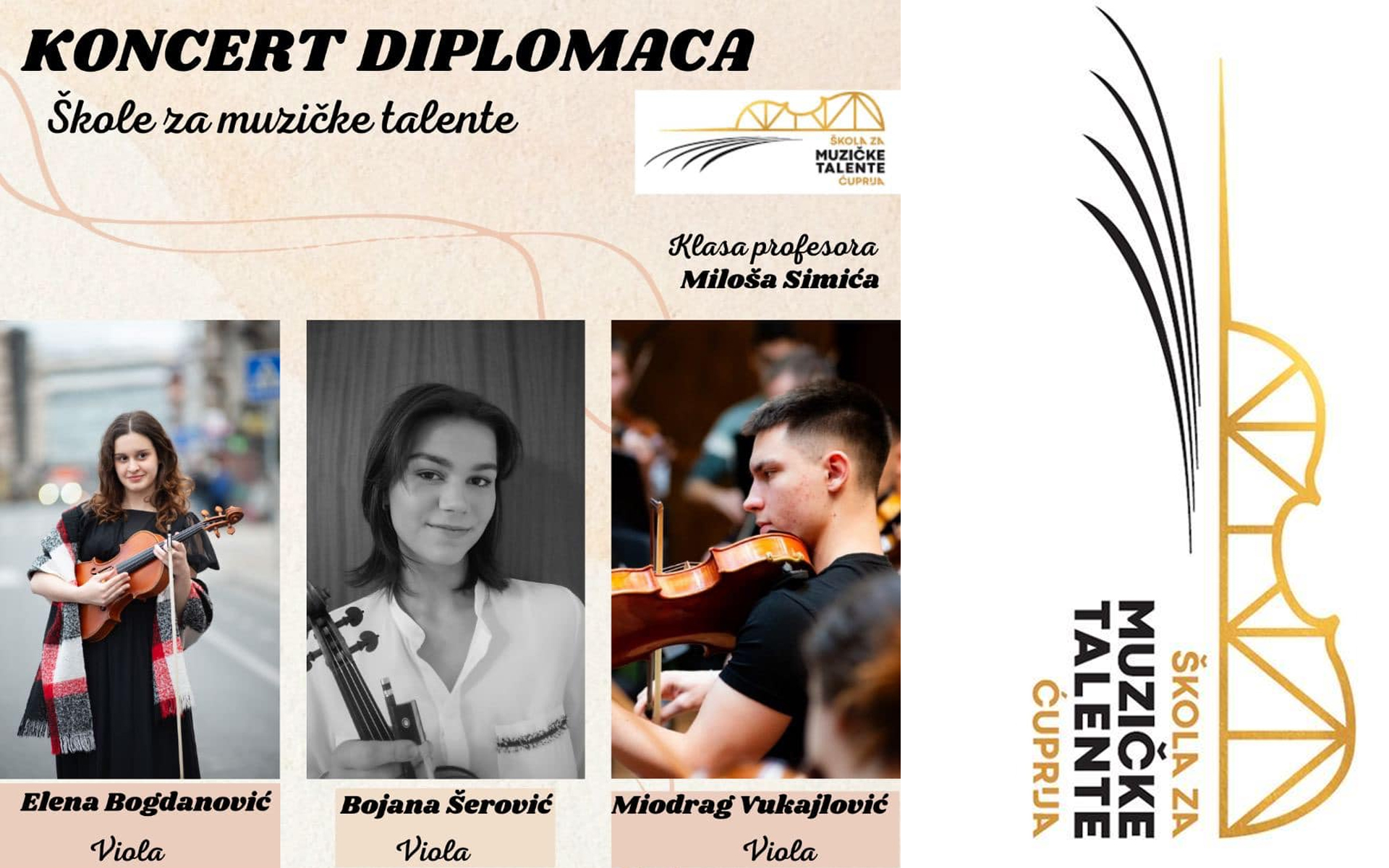 Najavljen koncert diplomaca Škole za muzičke talente u Paraćinu