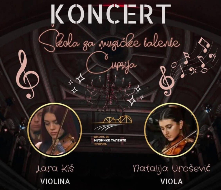 Učenice ćuprijske Škole za muzičke talente na koncertu u Paraćinu