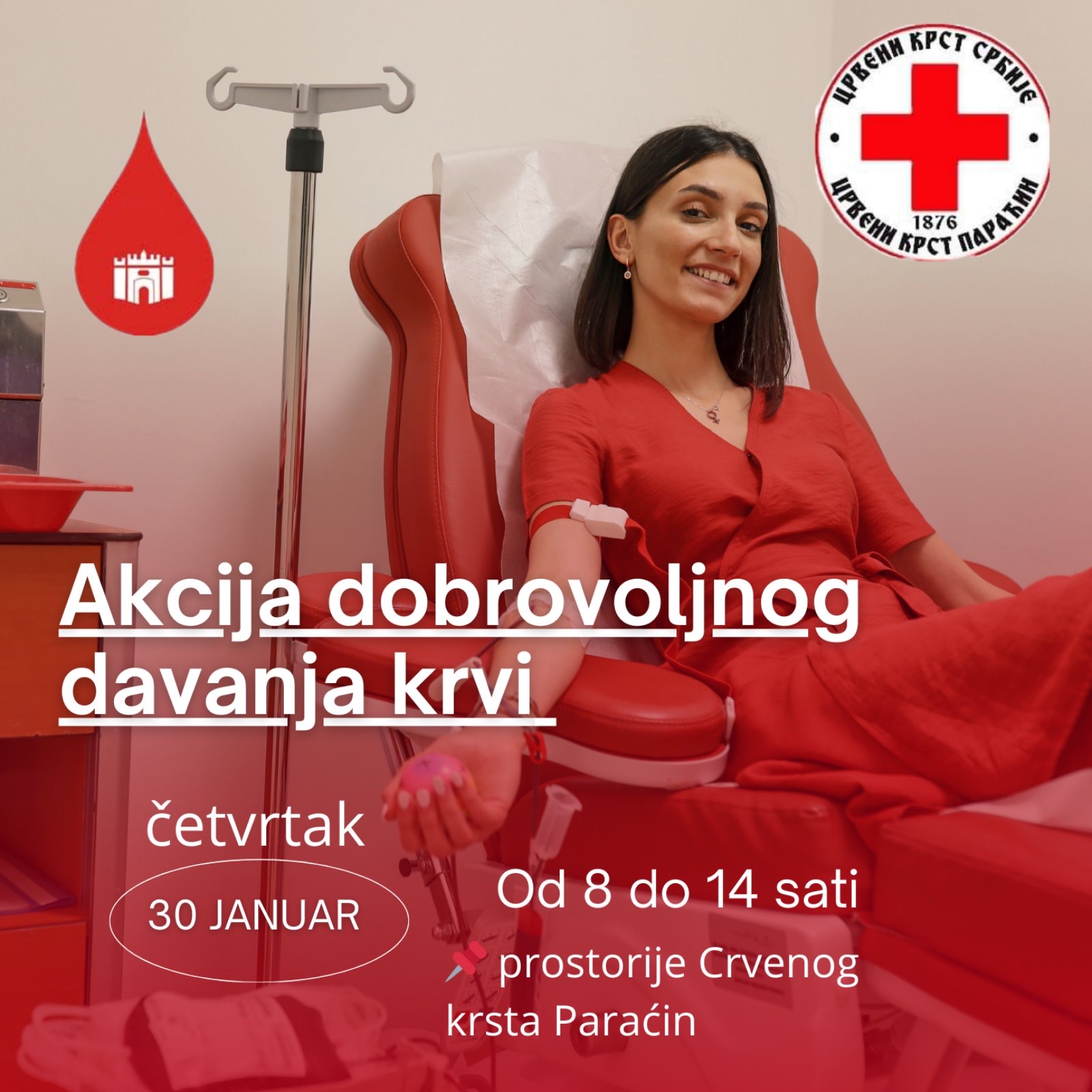 U četvrtak akcija dobrovoljnog davanja krvi