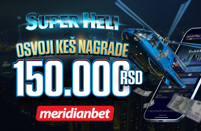 Osvoji do 1.000 RSD FREEBET-A svakog dana – samo uz Super Heli!
